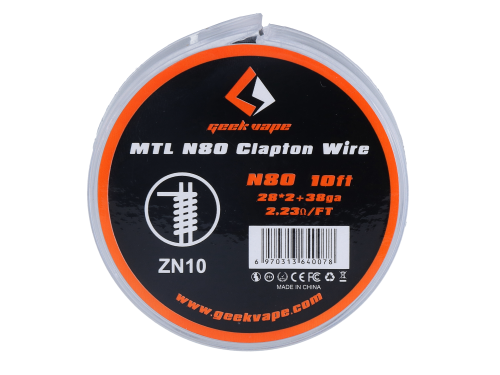 Geekvape N80 Clapton Wire 28*2+38ga ZN10