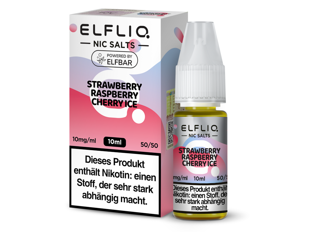 ELFLIQ Nikotinsalz Liquid Strawberry Raspberry Cherry Ice