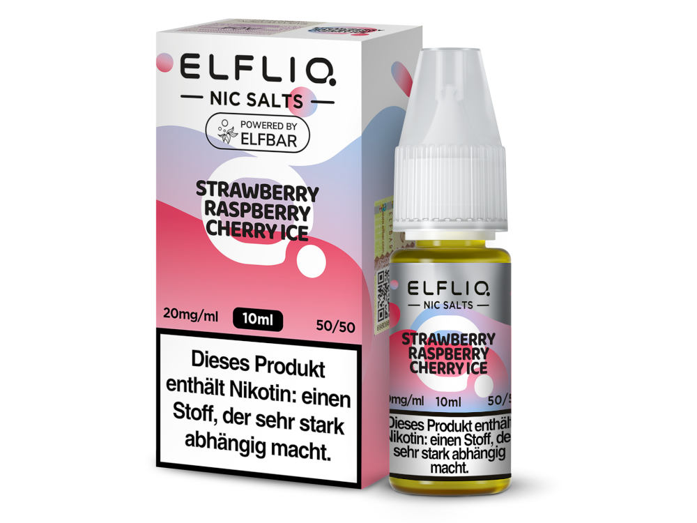ELFLIQ Nikotinsalz Liquid Strawberry Raspberry Cherry Ice