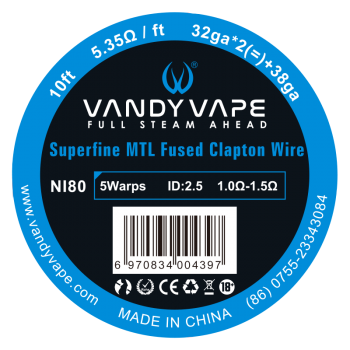 Vandy Vape Superfine MTL Fused Clapton  NI80 32ga*2+38ga W6